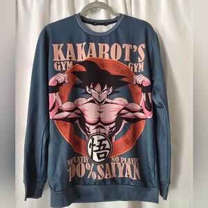 Youth Dragon Ball Kakarot's Gym Graphic Long Sleeve Top Size XL